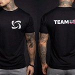 "TEAM - USP"  Black Gym Men's Training Shirt  Size XL